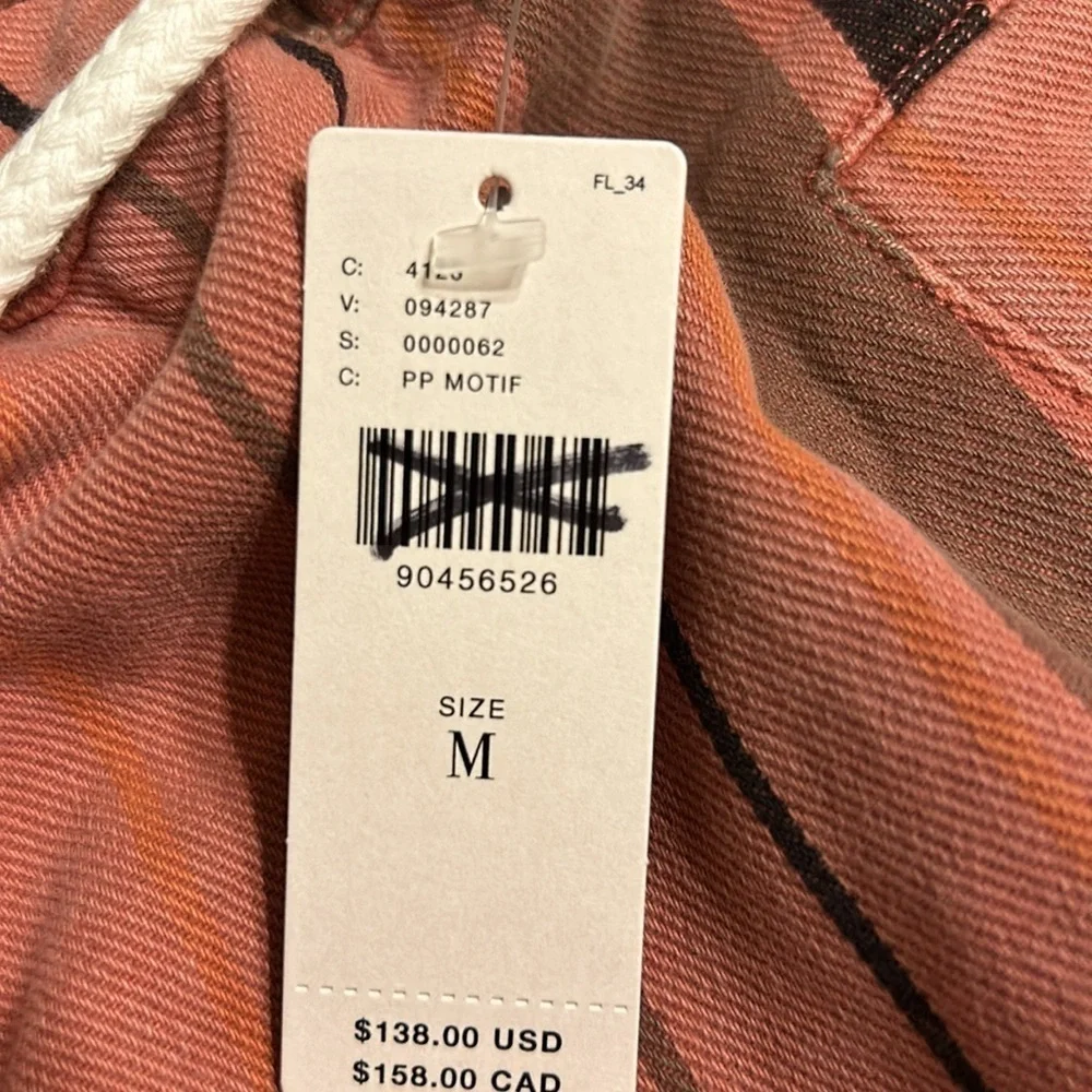 Anthropologie, NWT, Pilcro Cropped PJ Wide-Leg Jeans, Medium in Purple Motif - Picture 10 of 10